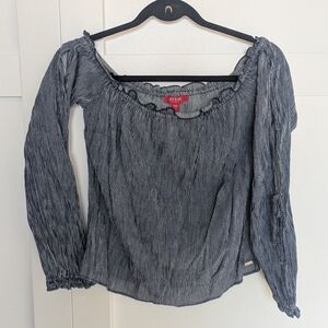 Women's Blue Striped Top